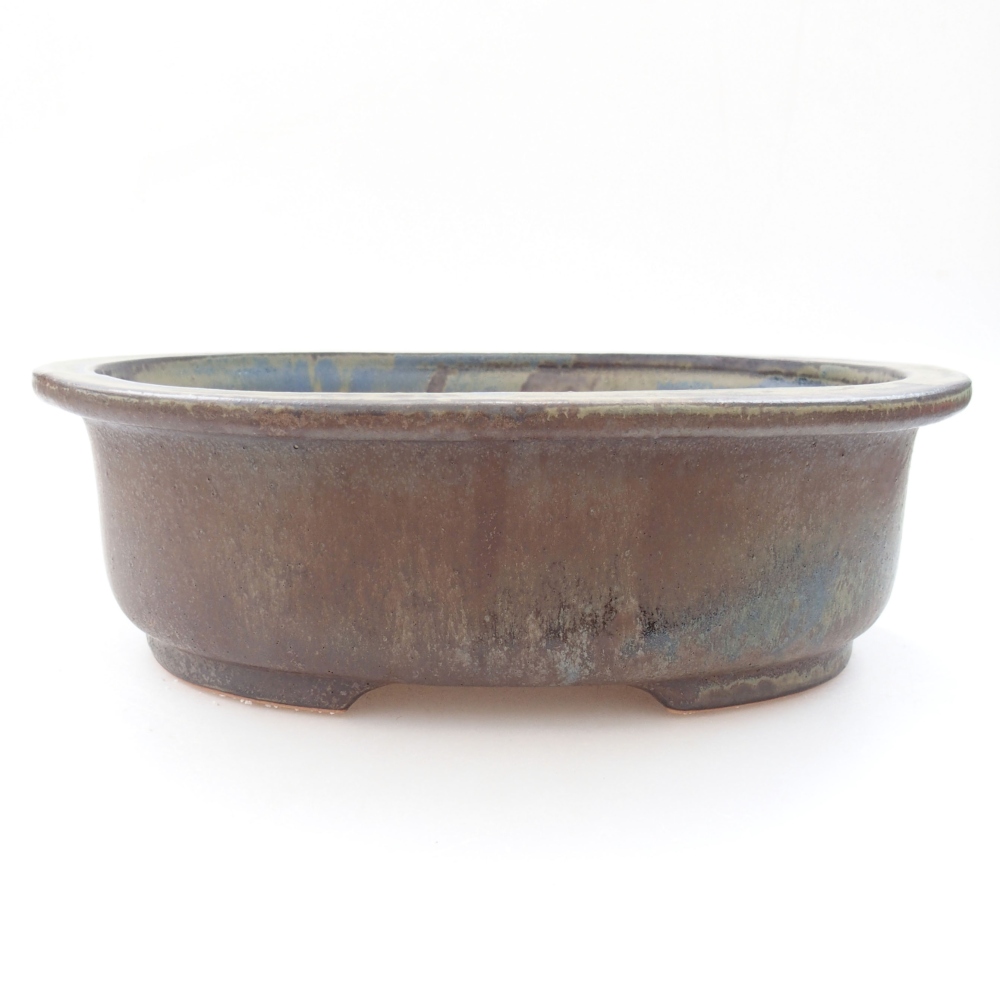 Cuenco bonsái de cerámica 26 x 22 x 8 cm, marrón