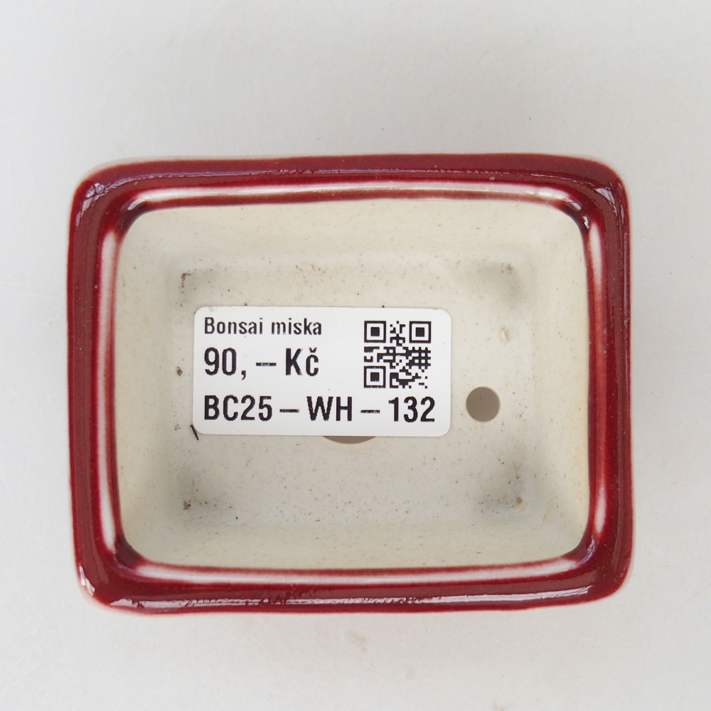 Cuenco mini bonsái 7,5 x 6,5 x 3,5 cm, color rojo