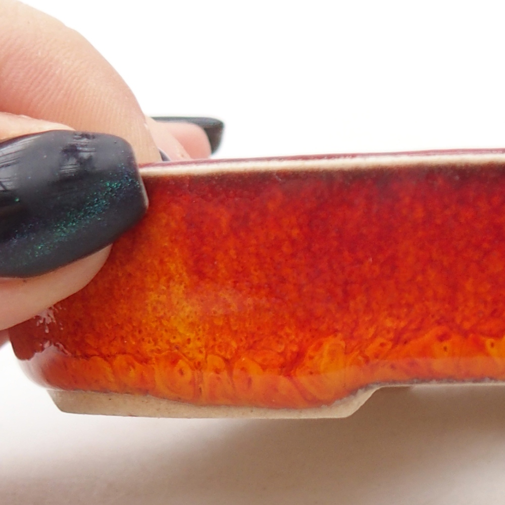 Mini cuenco bonsái 11 x 9 x 2 cm, naranja