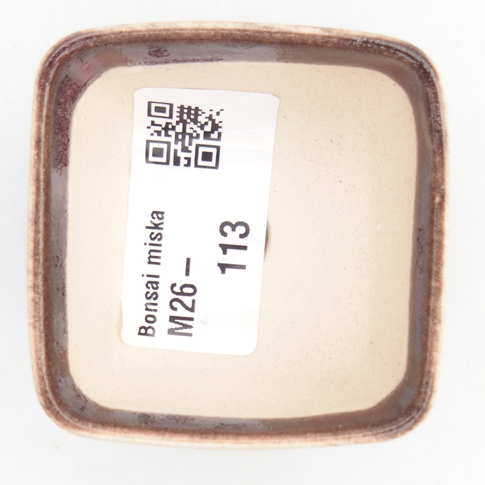 Mini cuenco bonsái 5 x 5 x 3 cm, color rojo