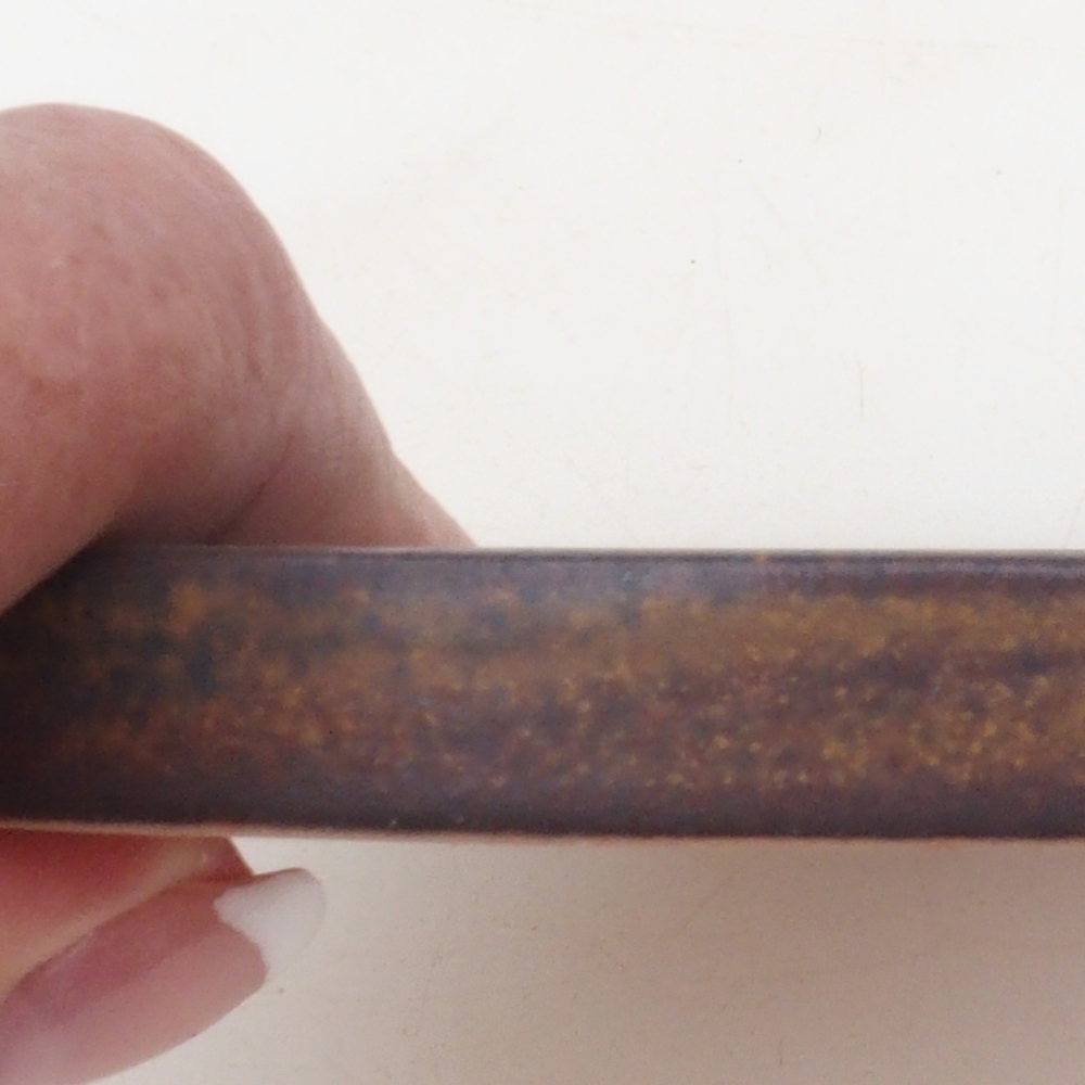 Consola redonda para bonsái D6-L - 13,5 x 13,5 x 1 cm - marrón