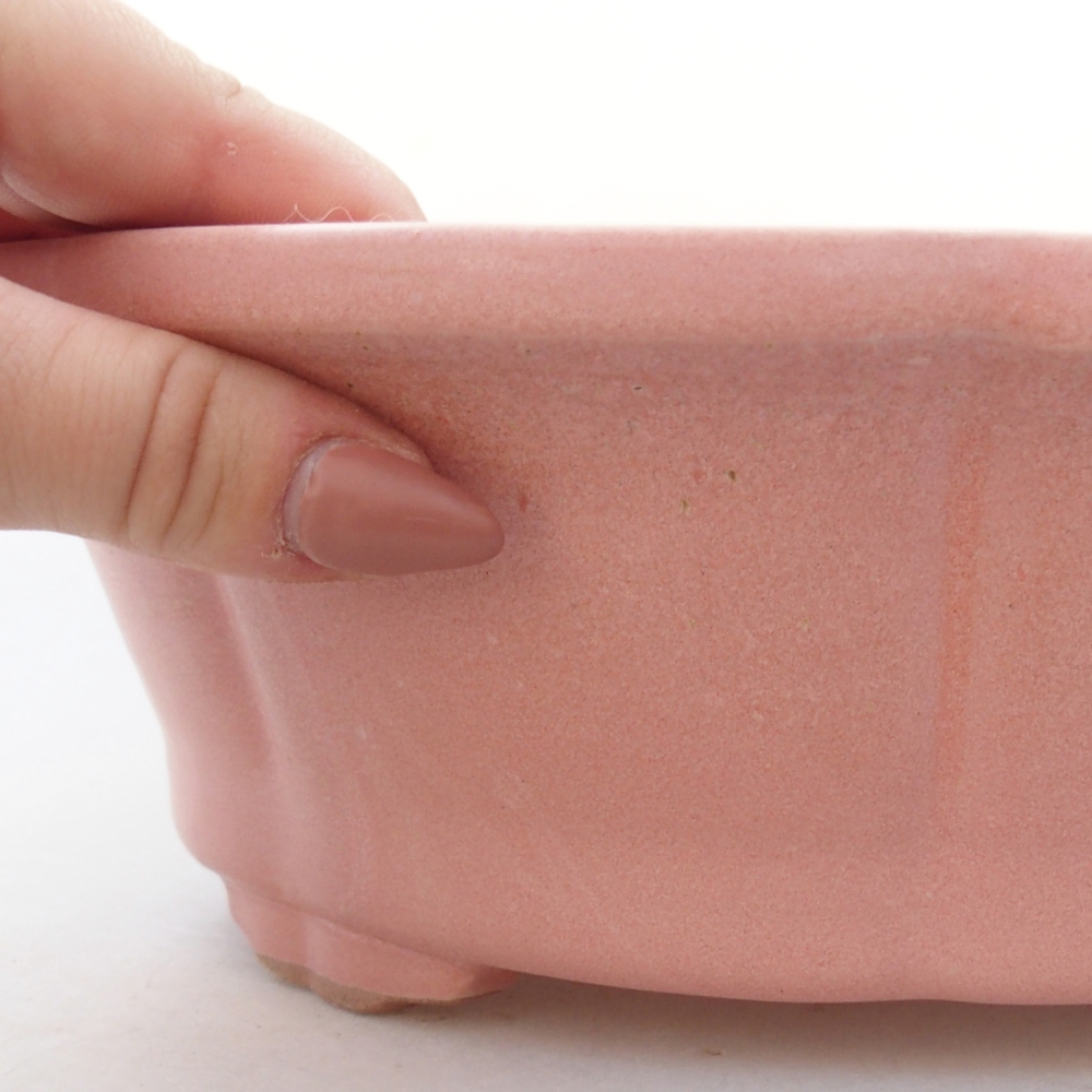 Cuenco bonsái de cerámica 26 x 26 x 8 cm, rosa