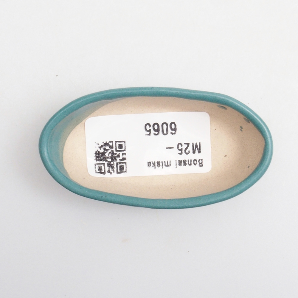 Cuenco bonsái de cerámica 6,5 x 5,5 x 4 cm, color azul