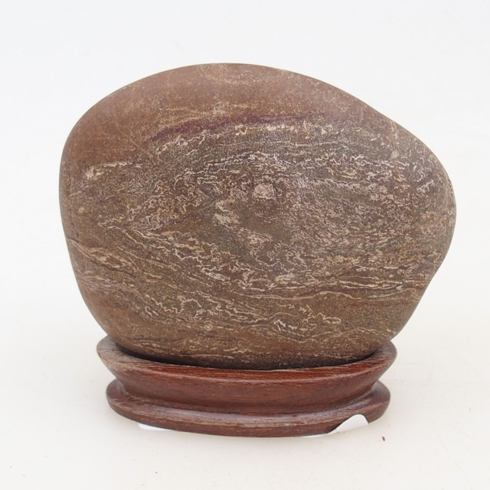 Suiseki - Piedra con DAI (base de madera)