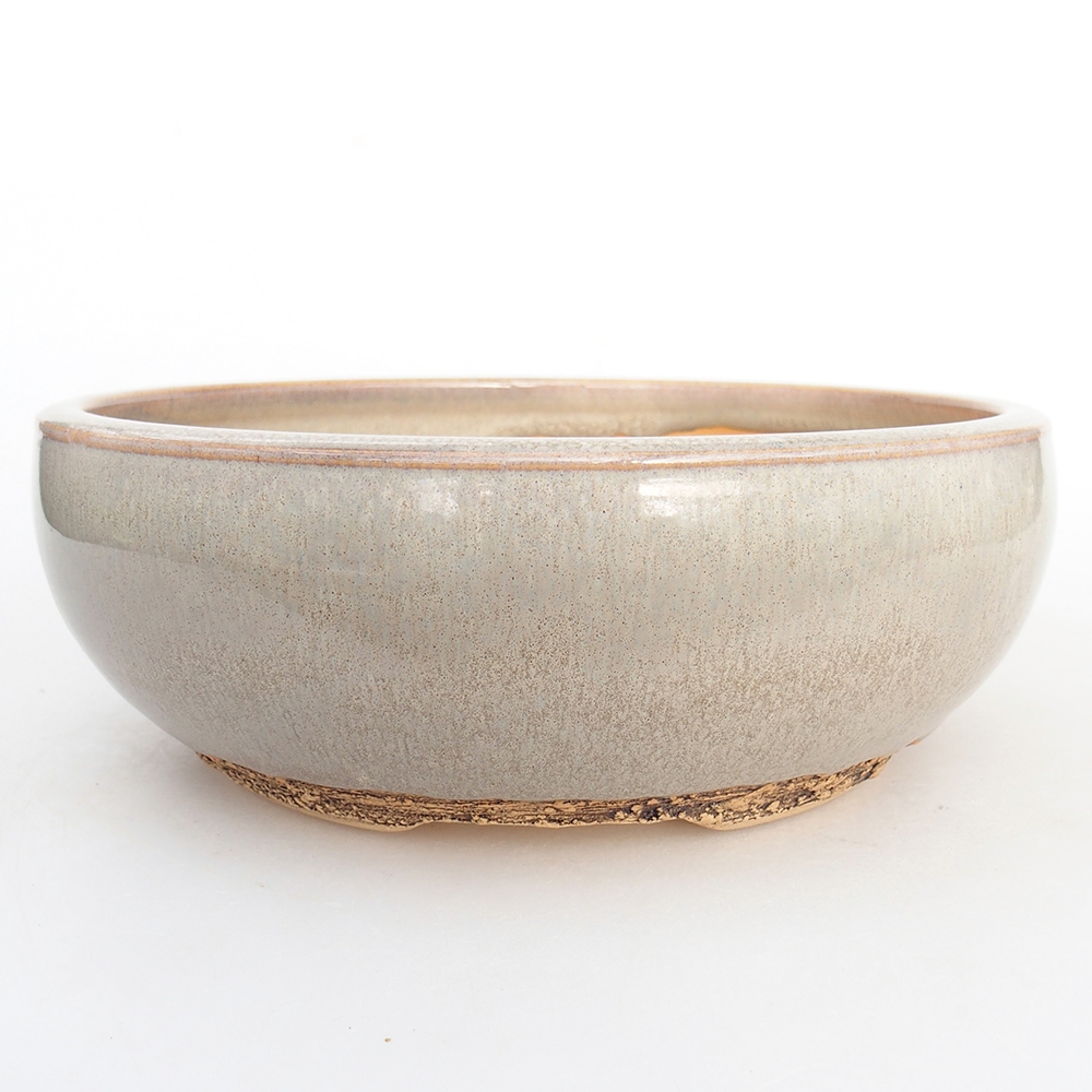 Cuenco bonsái de cerámica 19 x 19 x 6,5 cm, gris