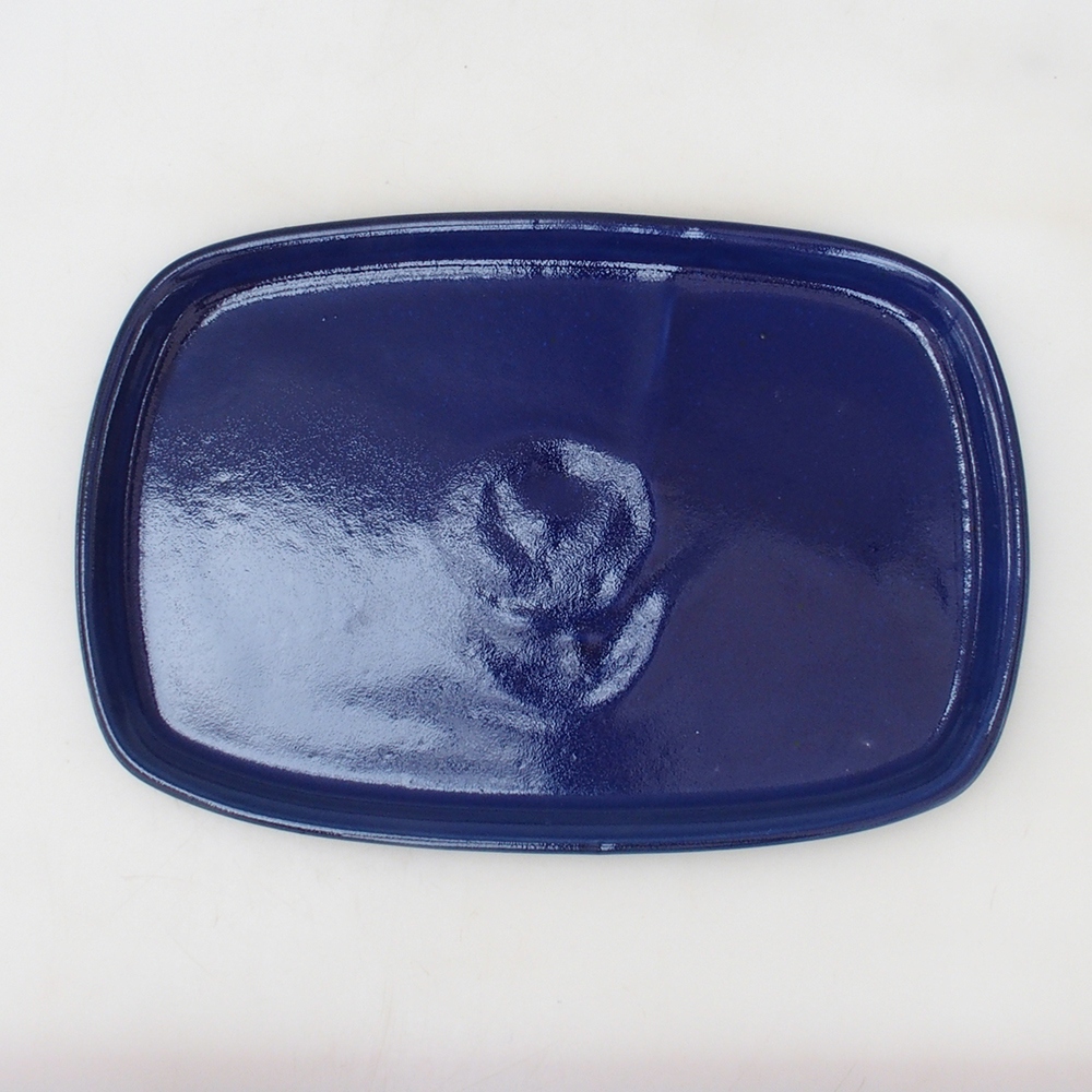 Platillo de cerámica H09 - 28,5 x 19,5 x 1,5 cm - azul