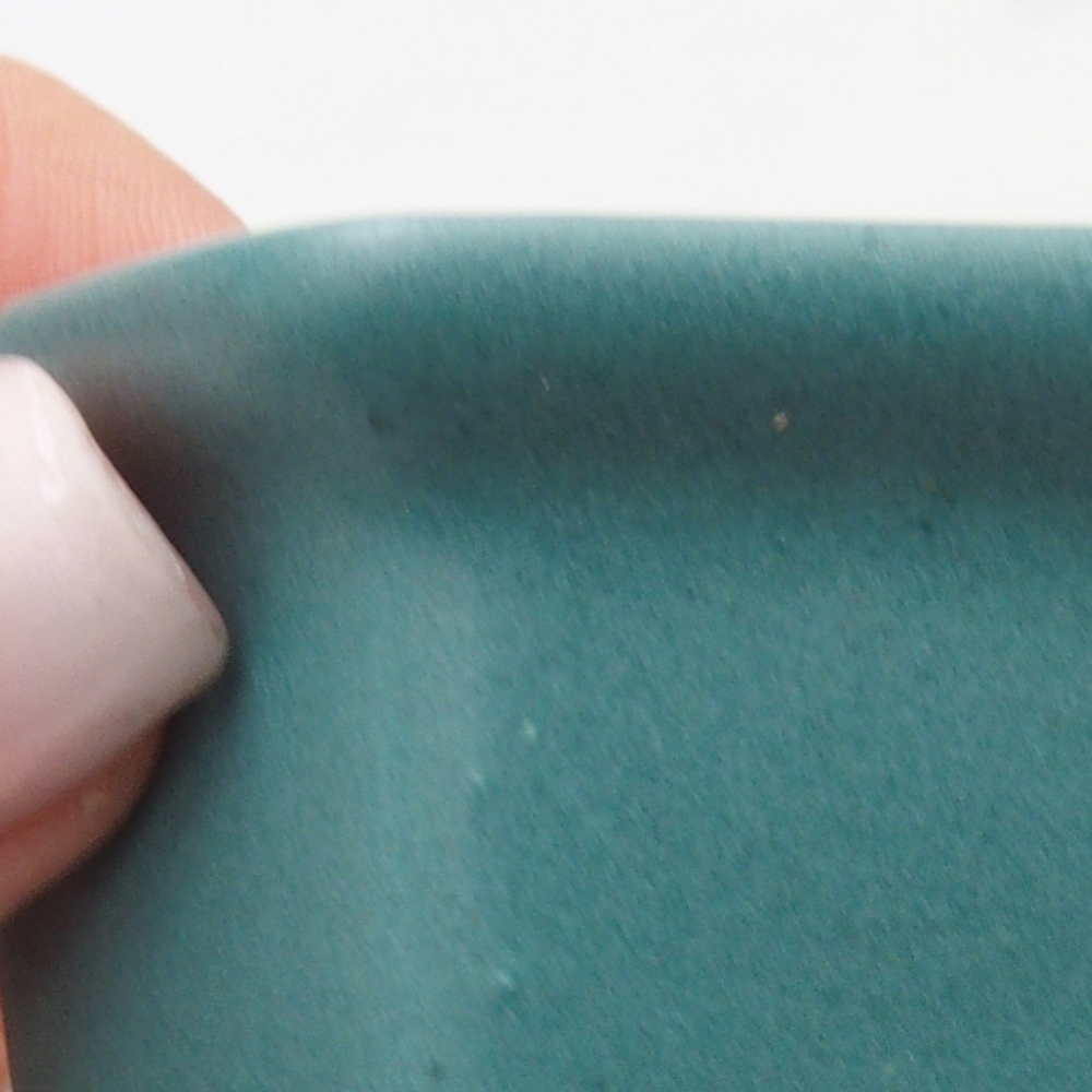 Cuenco bonsái de cerámica 6,5 x 5,5 x 4 cm, color azul