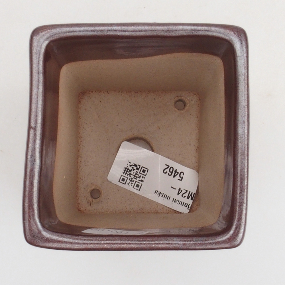 Cuenco bonsái de cerámica 7,5 x 7,5 x 9,5 cm, marrón