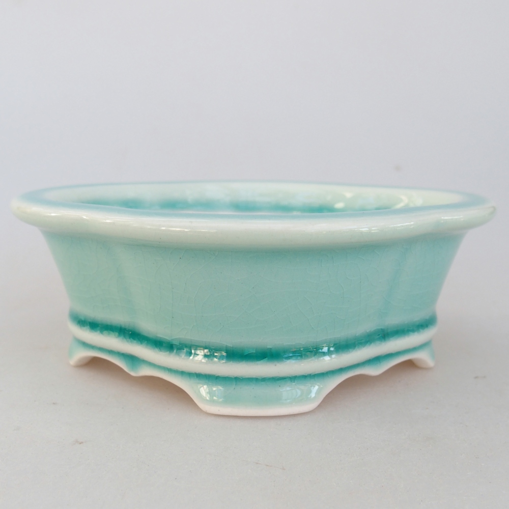 Cuenco bonsái de cerámica 13 x 12 x 5 cm, verde