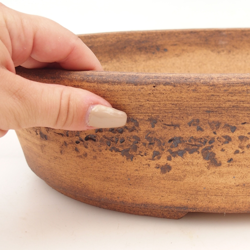 Cuenco para bonsái 32,5 x 25 x 8 cm , color marrón