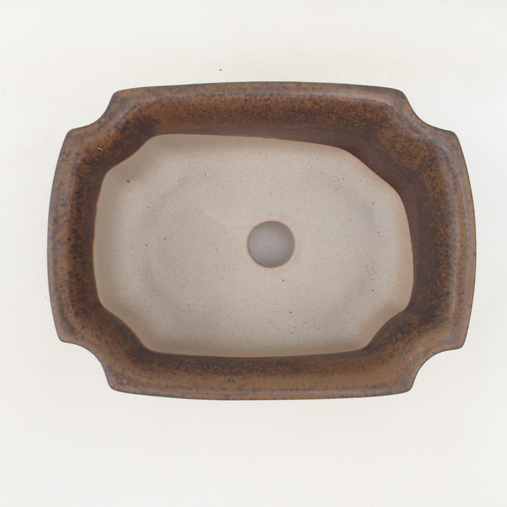 Cuenco bonsái H01 - 12 x 9 x 5 cm - marrón
