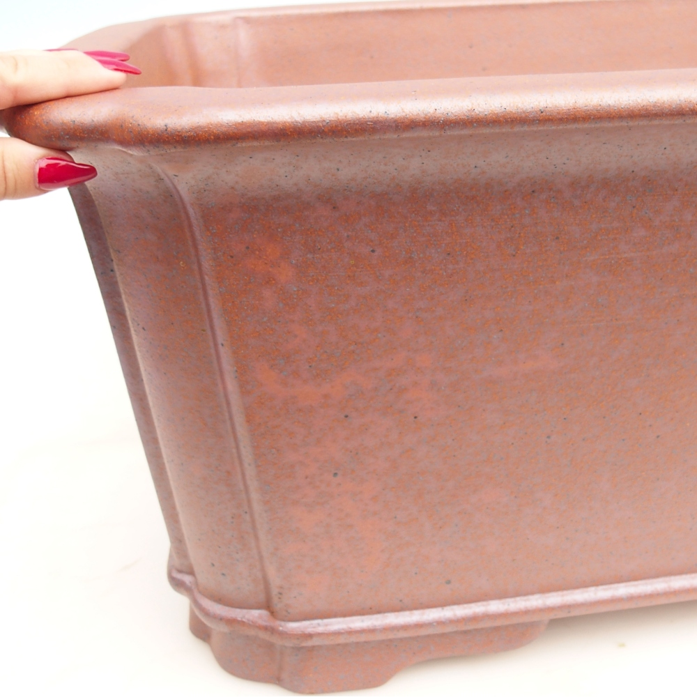 Cuenco bonsái de cerámica 61,5 x 47,5 x 26 cm , color metal - SOLO RECOGIDA PERSONAL o transporte en palet