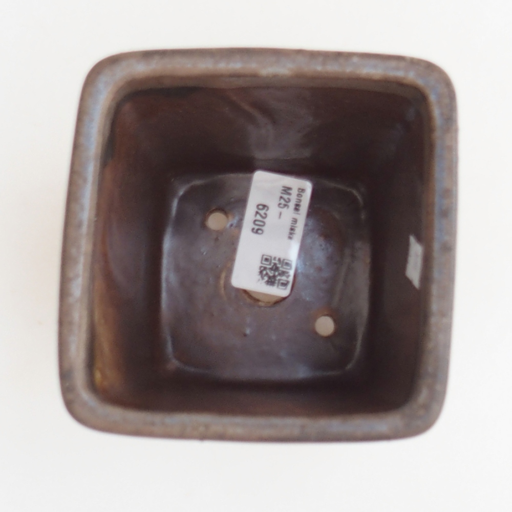 Cuenco bonsái de cerámica 10 x 10 x 12 cm, marrón