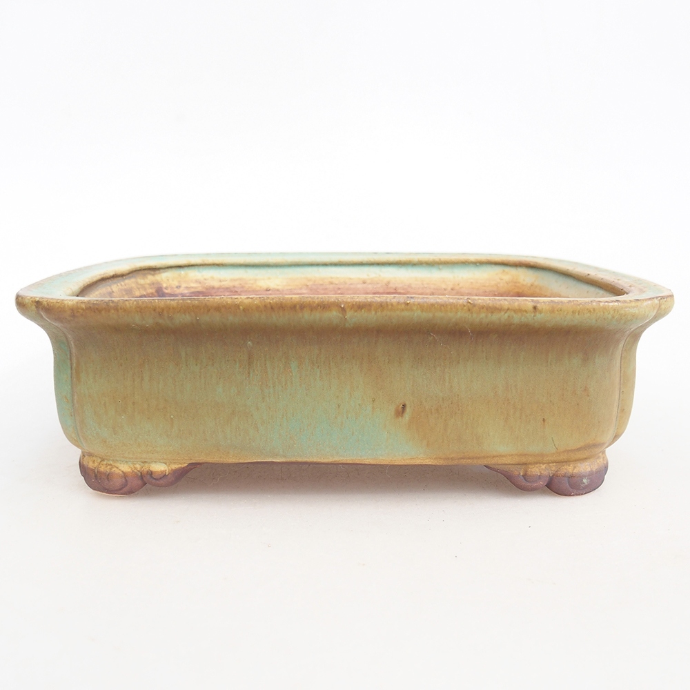 Cuenco bonsái de cerámica 20 x 17 x 6 cm, verde