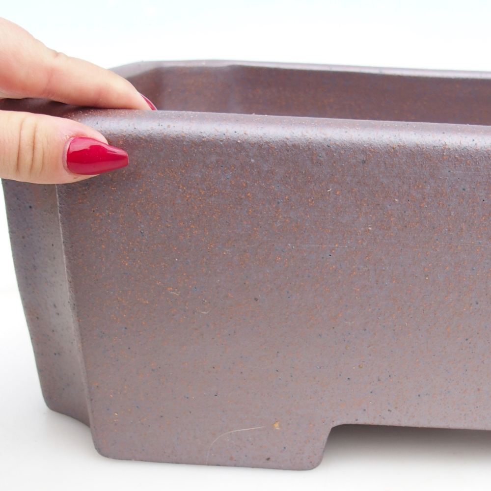 Cuenco bonsái de cerámica 44 x 27 x 13 cm , color metal - SOLO RECOGIDA PERSONAL o transporte en palet