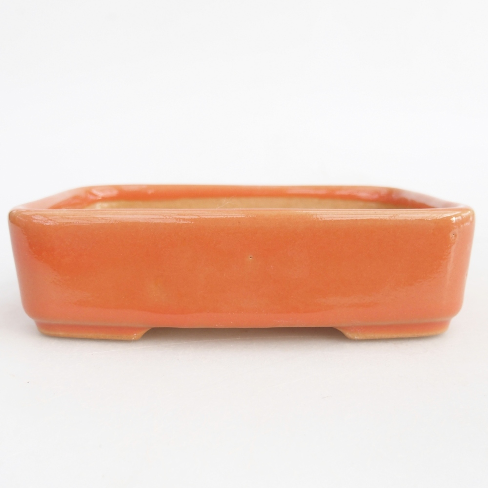 Cuenco bonsái de cerámica 12,5 x 9,5 x 3,5 cm, naranja