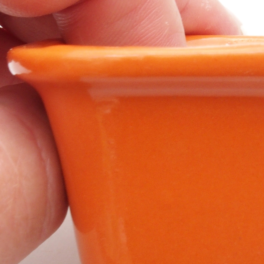 Mini cuenco bonsái 6 x 6 x 4,5 cm, naranja