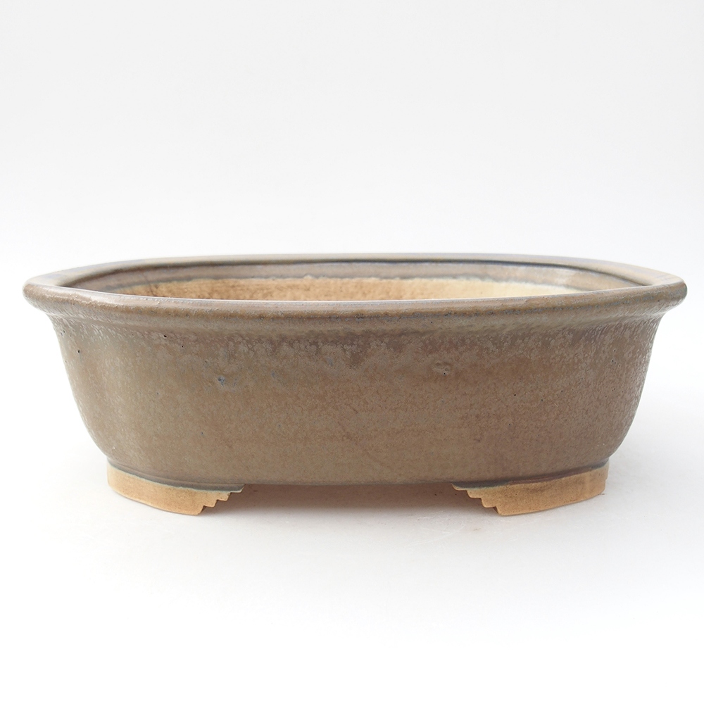 Cuenco bonsái de cerámica 24 x 21 x 7,5 cm, color azul