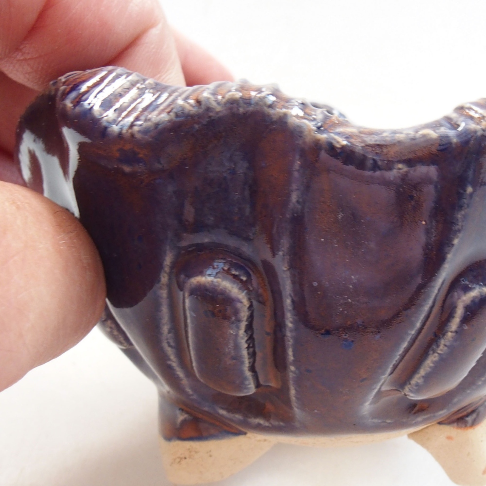 Concha de cerámica 8 x 7 x 5,5 cm , color azul