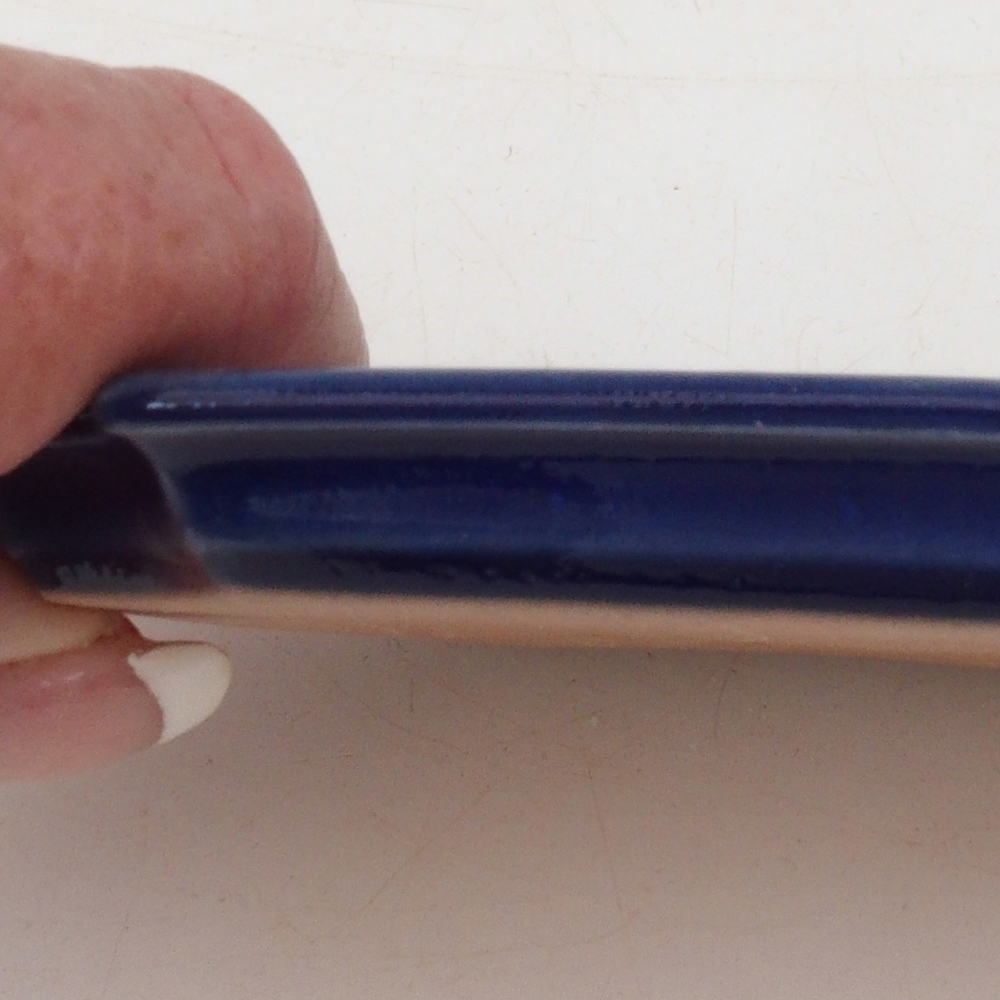 Platillo de cerámica H01 - 11,5 x 8 x 0,5 cm - azul