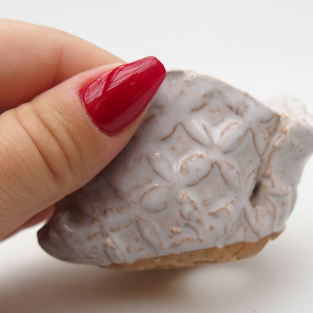 Concha de cerámica 8 x 7 x 4,5 cm , color blanco