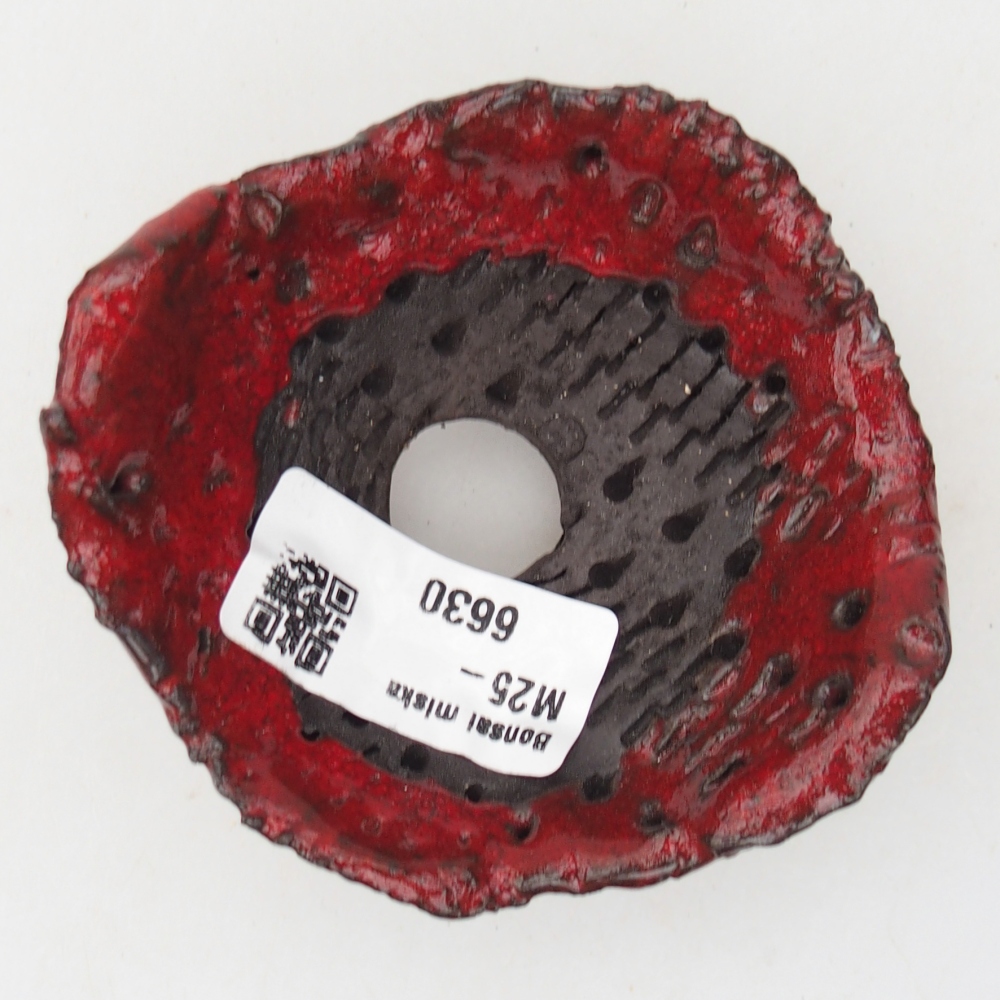 Concha de cerámica 8,5 x 8 x 4,5 cm , color rojo