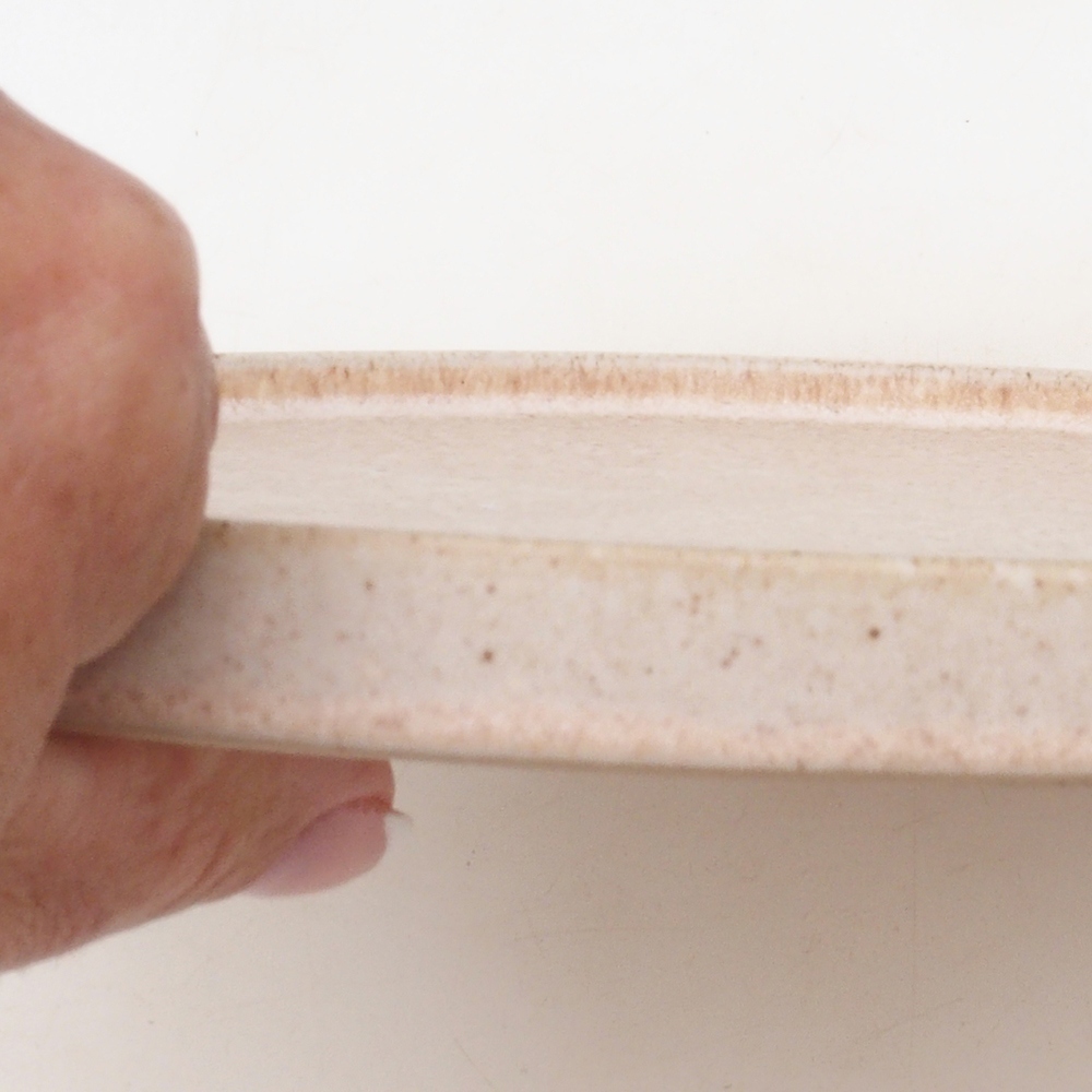 Consola redonda para bonsái D7-M - 24,5 x 24,5 x 1 cm - beige