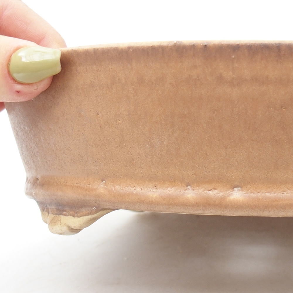 Cuenco bonsái de cerámica 21,5 x 21,5 x 6 cm, rosa