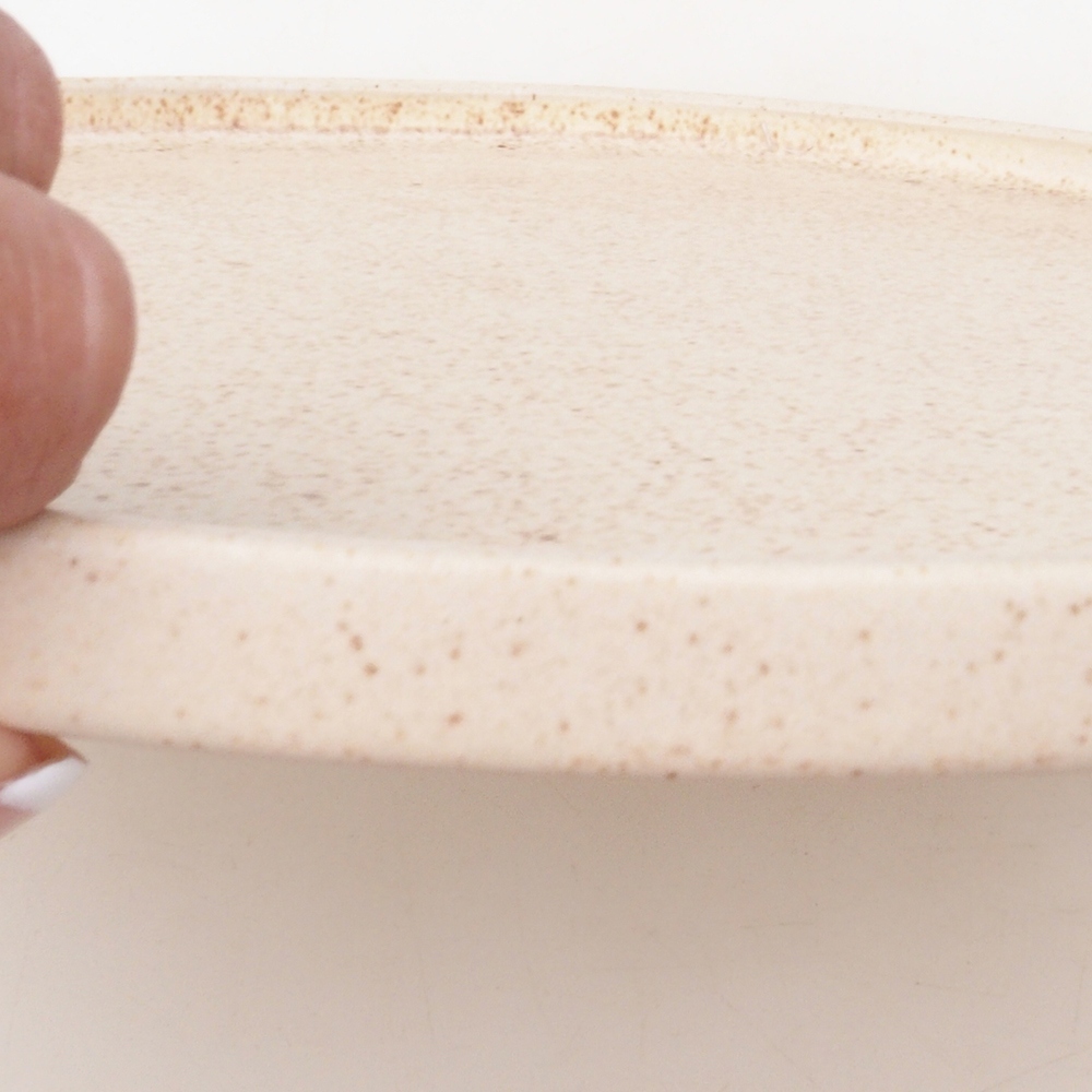 Consola redonda para bonsái D7-L - 28 x 28 x 1,5 cm - beige