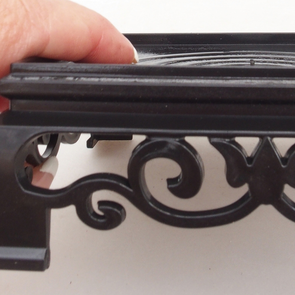 Mesa bonsai cuadrada de plástico 12,5 x 12,5 x 4 cm, color negro