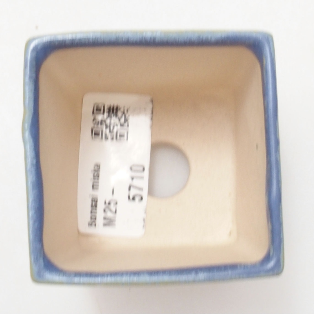 Cuenco mini bonsái 5,5 x 5,5 x 6,5 cm, color azul