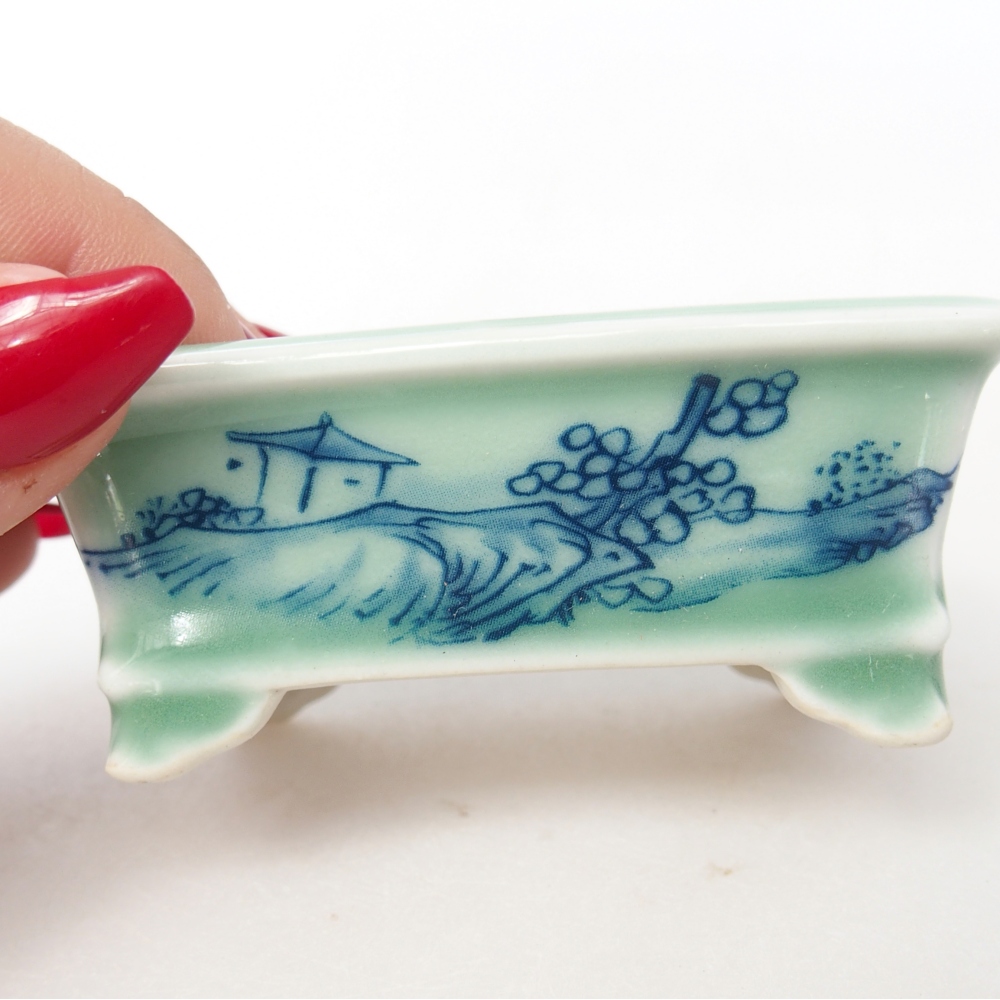 Cuenco mini bonsái 8 x 6 x 3 cm, verde