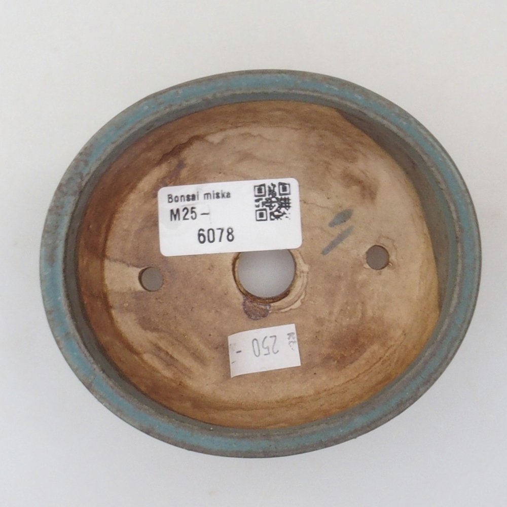 Cuenco bonsái de cerámica 10 x 8,5 x 4 cm, marrón