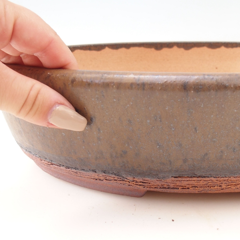 Cuenco bonsái 32 x 25 x 8 cm , color marrón