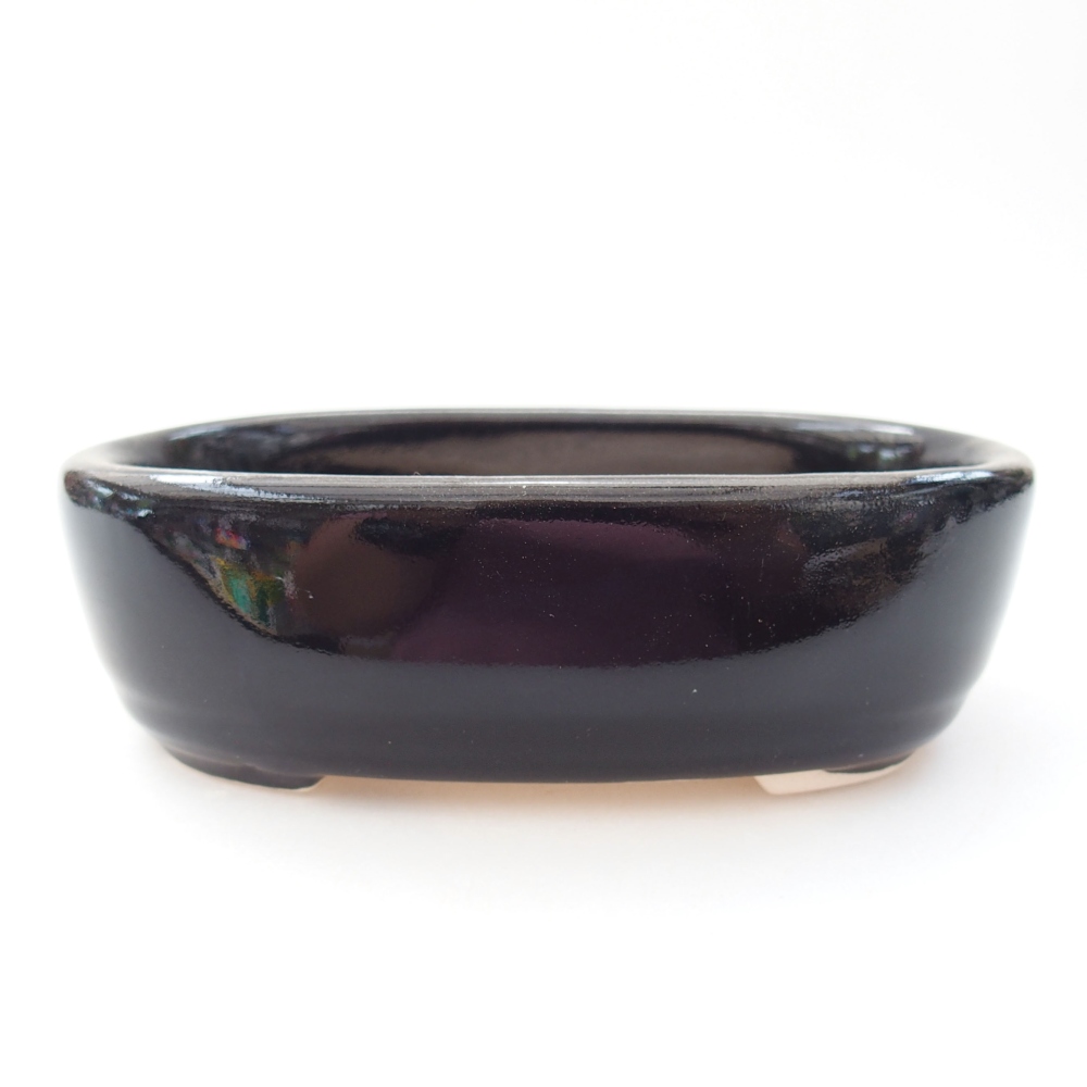 Cuenco bonsái de cerámica 13 x 9 x 4 cm, negro