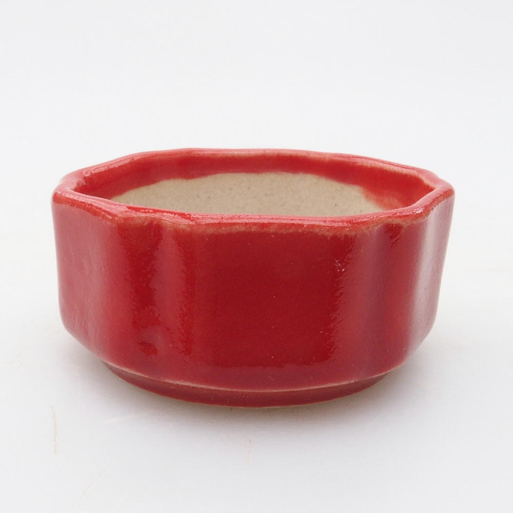 Cuenco mini bonsái 4,5 x 4,5 x 2 cm, color rojo