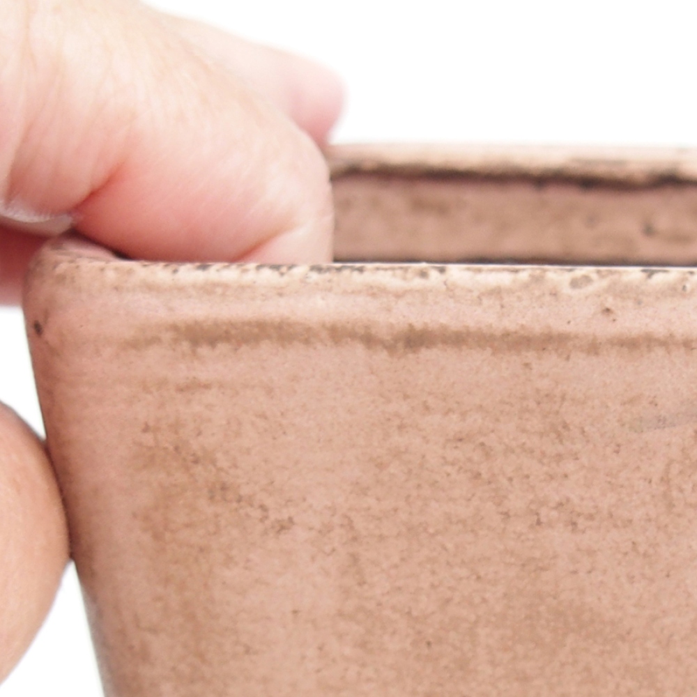 Cuenco bonsái de cerámica 10 x 10 x 12 cm, rosa