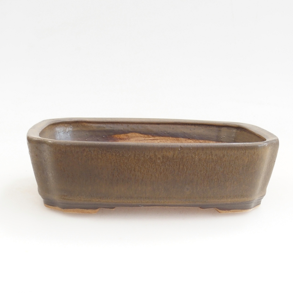 Cuenco bonsái de cerámica 21 x 18 x 6 cm, marrón