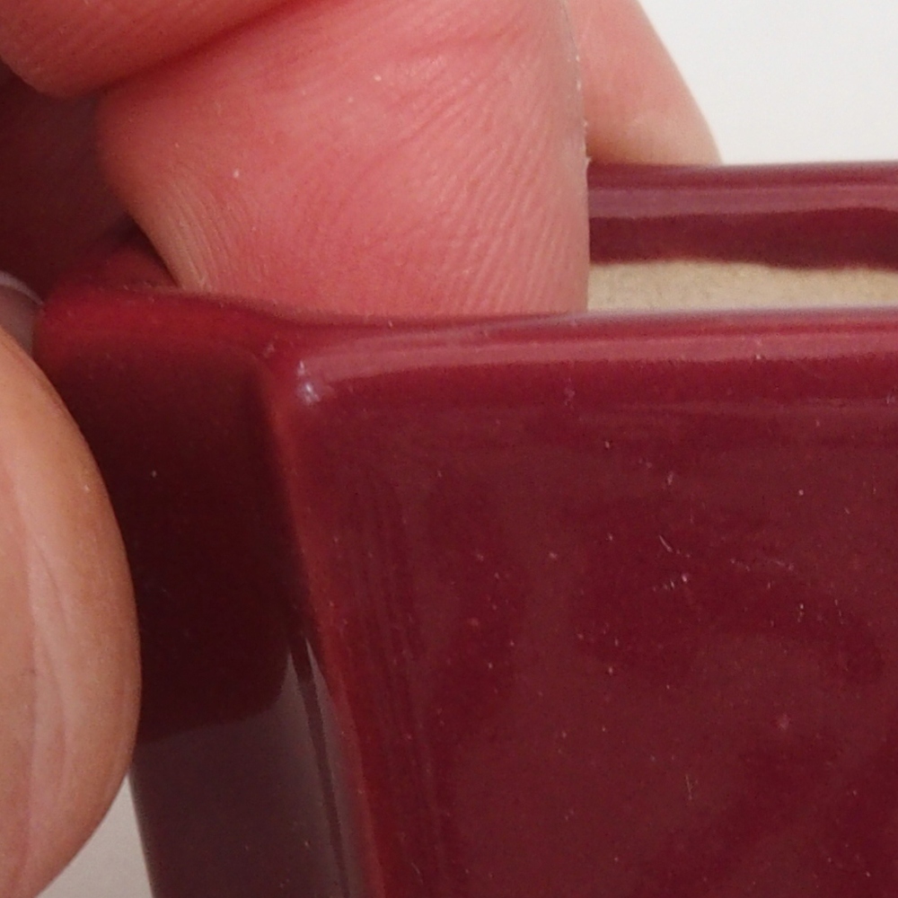 Cuenco mini bonsái 4 x 4 x 4 cm, burdeos