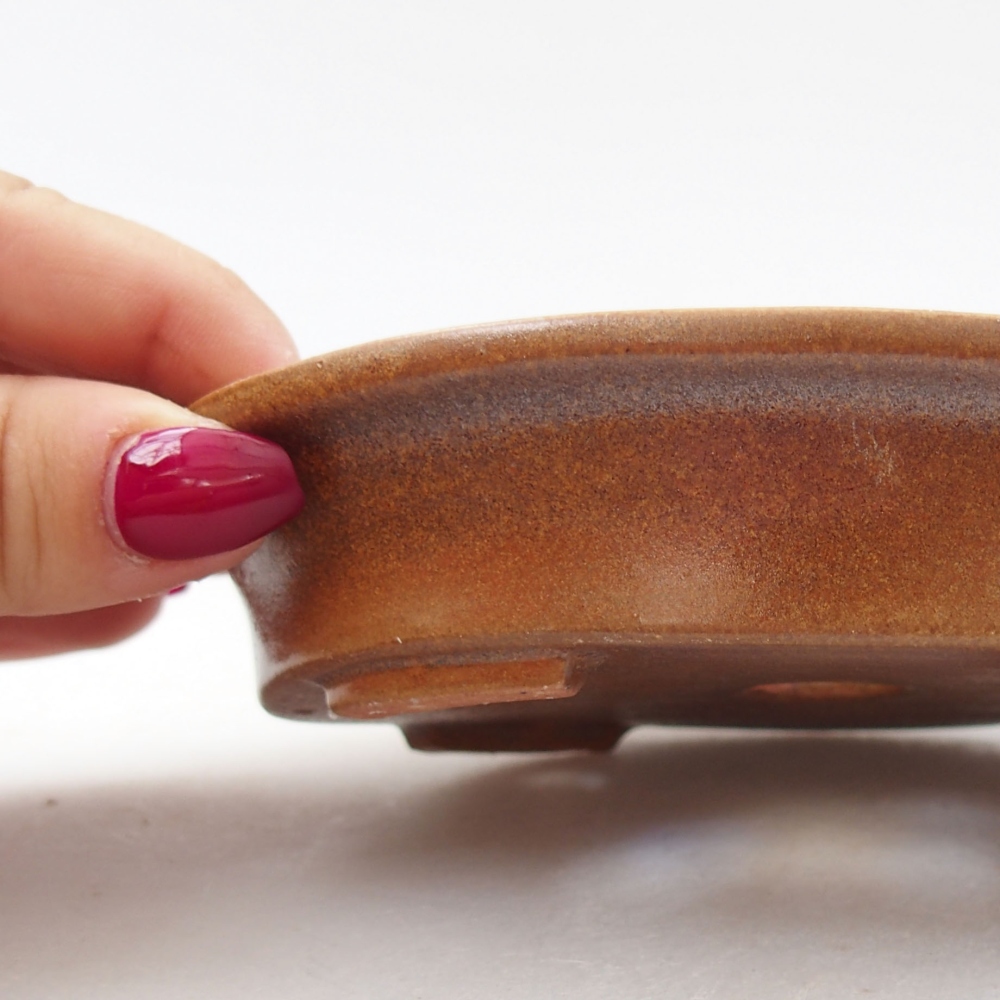 Cuenco bonsái de cerámica 13 x 11 x 3 cm, marrón