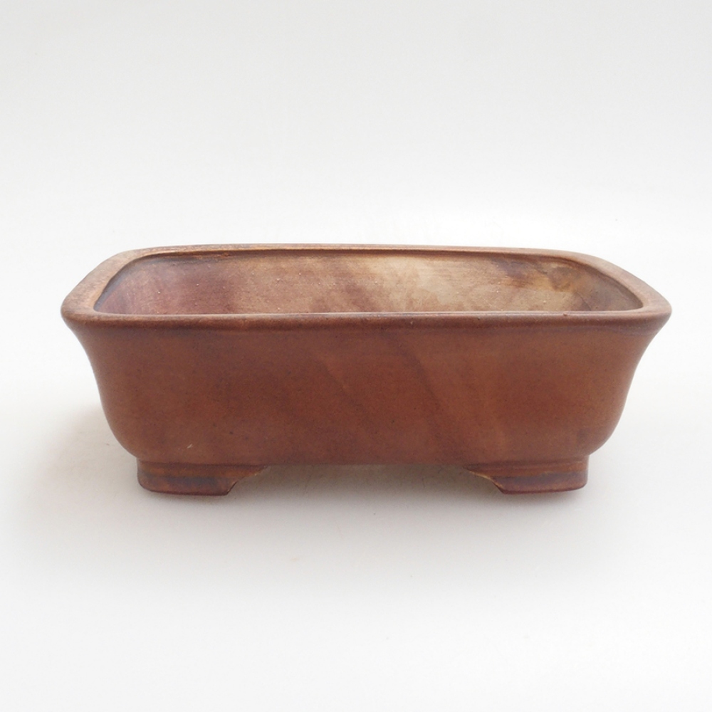 Cuenco bonsái de cerámica 10 x 8,5 x 4 cm, marrón