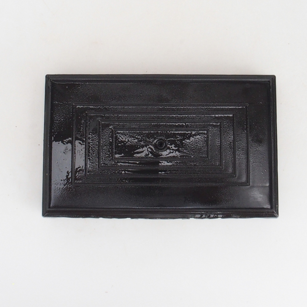 Mesa para bonsái rectángulo de plástico 15,5 x 10 x 3 cm, color negro