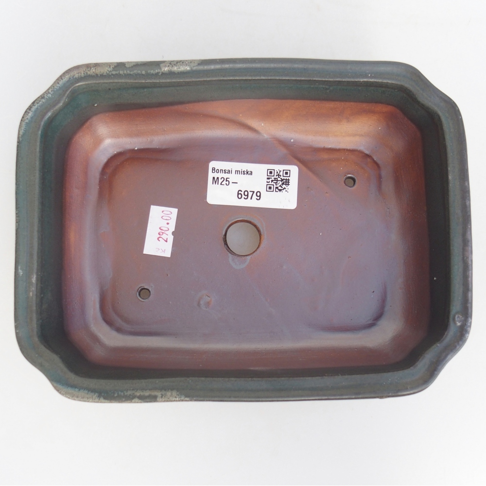 Cuenco bonsái de cerámica 18 x 13,5 x 5 cm, gris