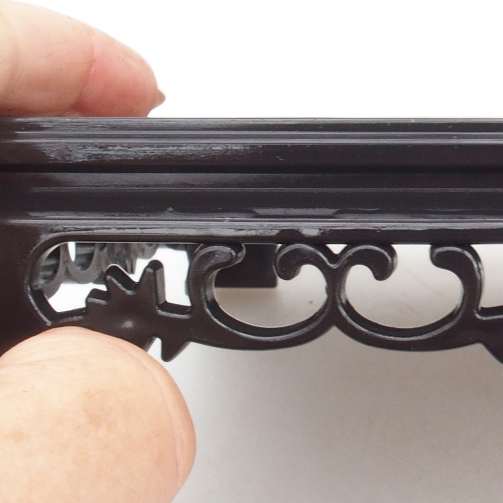 Mesa para bonsái rectángulo de plástico 27 x 17,5 x 4 cm, negro