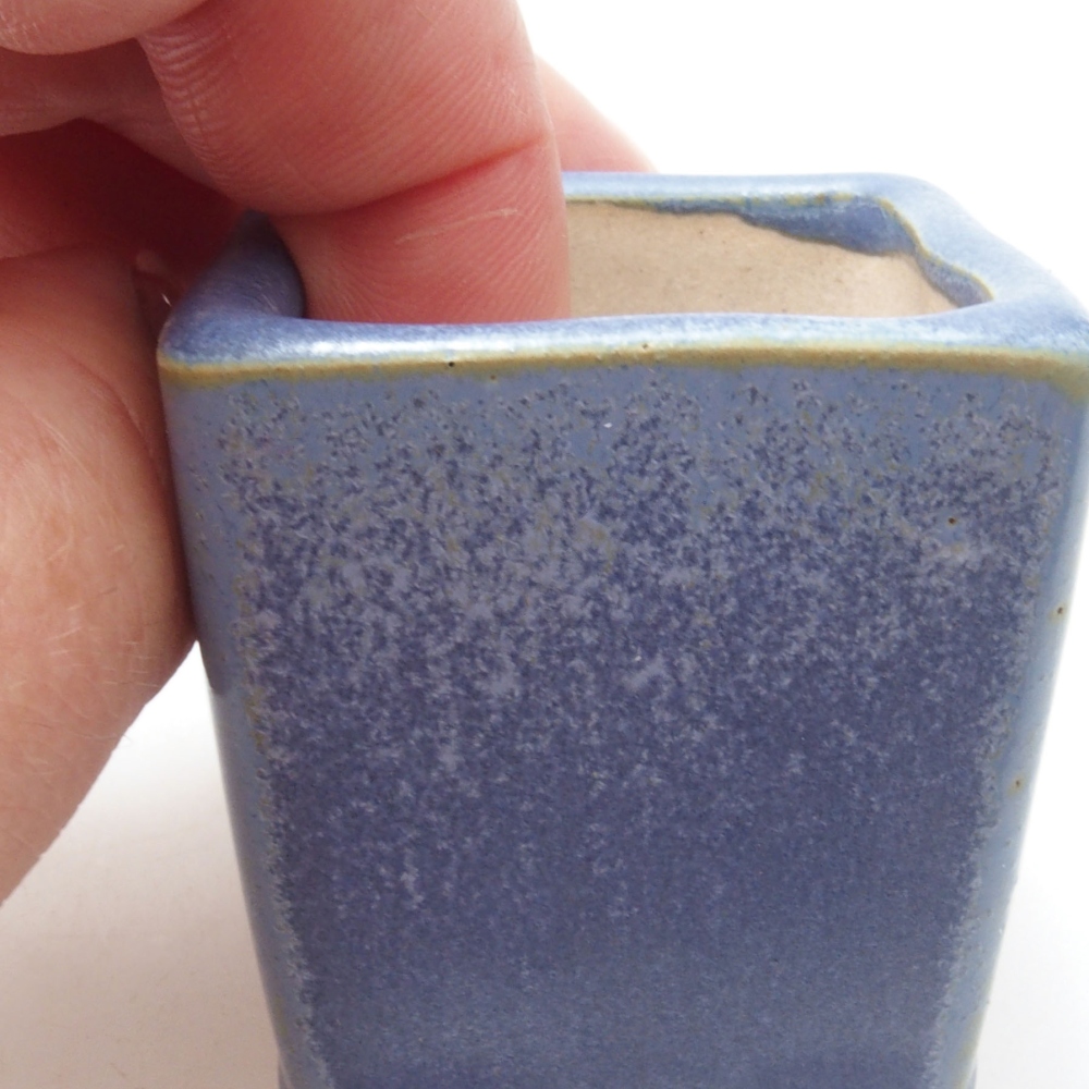 Cuenco mini bonsái 4 x 4 x 4,5 cm, color azul