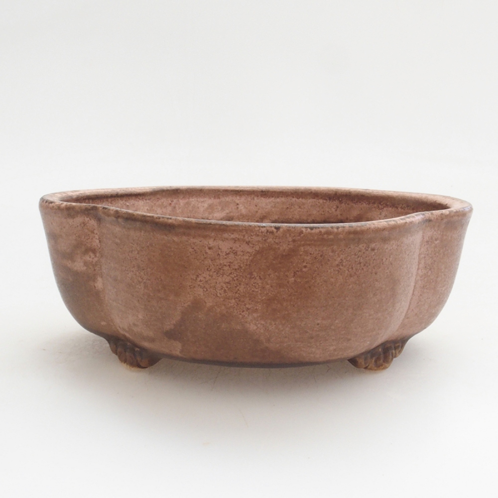 Cuenco bonsái de cerámica 10 x 8,5 x 4 cm, marrón