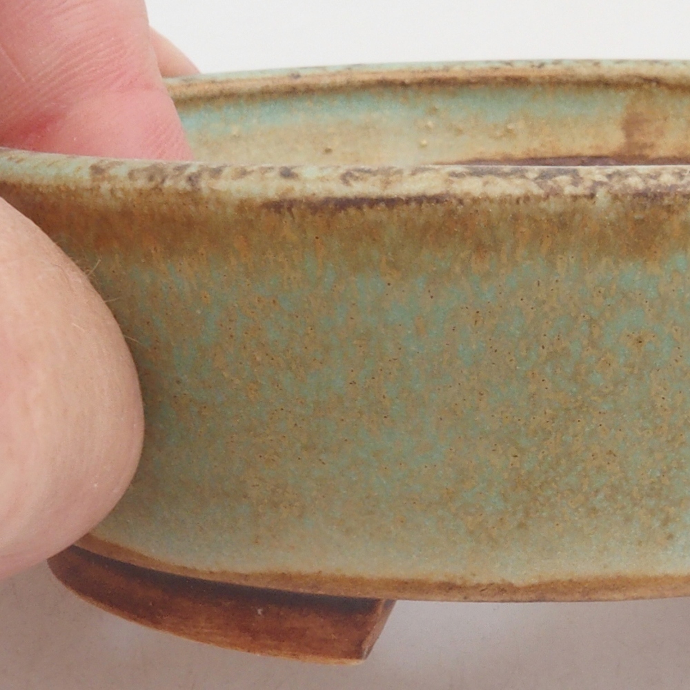 Cuenco bonsái de cerámica 10 x 8,5 x 4 cm, marrón