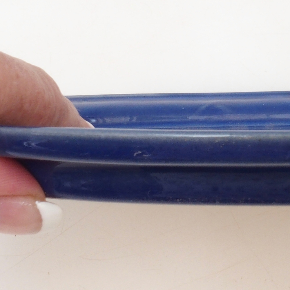 Plato oval Bonsai S - 20 x 16,5 x 1,5 cm - azul