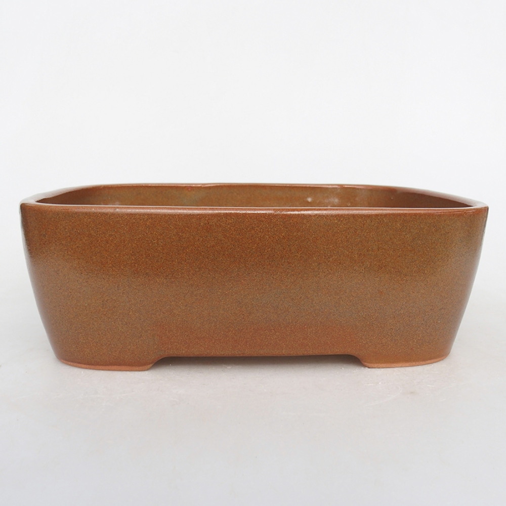 Cuenco bonsái de cerámica 23,5 x 18 x 7,5 cm, marrón