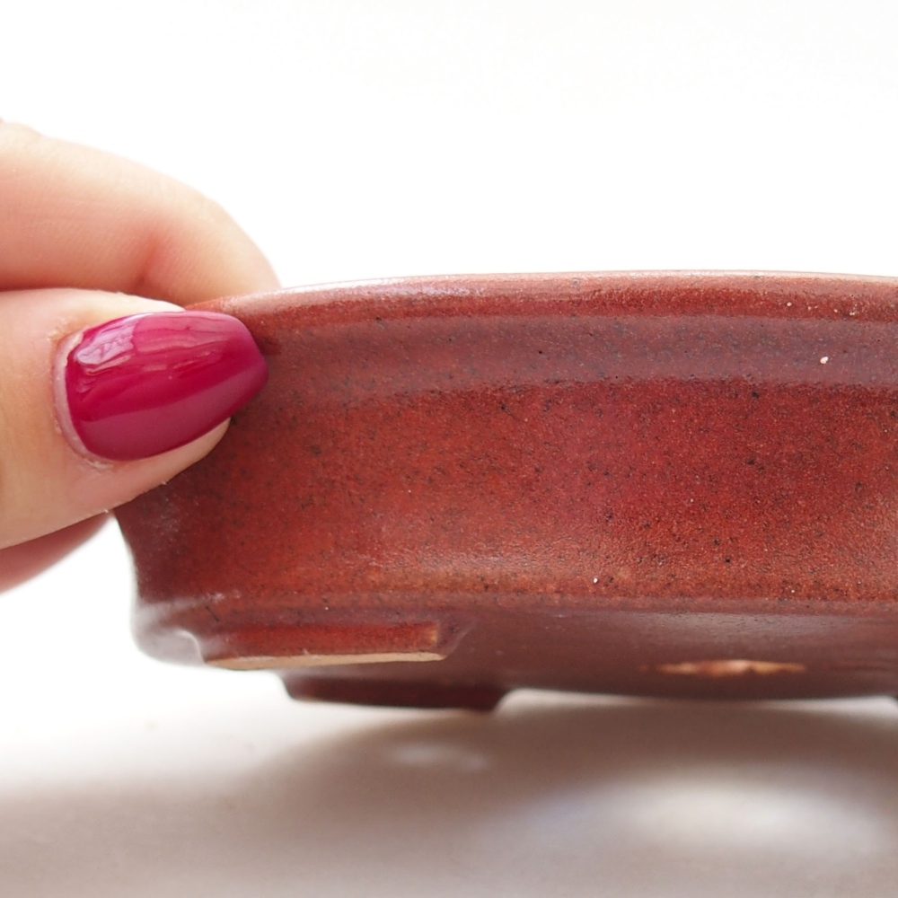 Cuenco bonsái de cerámica 13 x 11 x 3 cm, burdeos